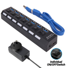 Load image into Gallery viewer, Multi-Port USB 3.0 Hub with Power Adapter - BrickFans