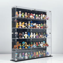 Load image into Gallery viewer, BrickFans Premium 5-Tier Wall Mounted Display Cases for Lego Minifigures - 12 Minifigures Wide
