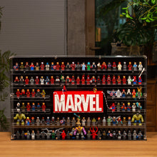 Load image into Gallery viewer, BrickFans Premium Wall-Mounted Display Case for LEGO® Logos & 124 Minifigures