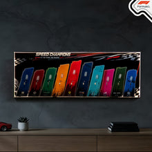 Load image into Gallery viewer, Premium LED Wall Display Frame for 10 LEGO® Speed Champions F1 Cars (77242–77251)