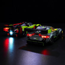 Load image into Gallery viewer, Lego Aston Martin Valkyrie AMR Pro and Aston Martin Vantage GT3 76910 Light Kit - BrickFans
