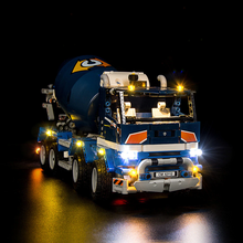 Load image into Gallery viewer, Lego Concrete Mixer Truck 42112 Light Kit - BrickFans