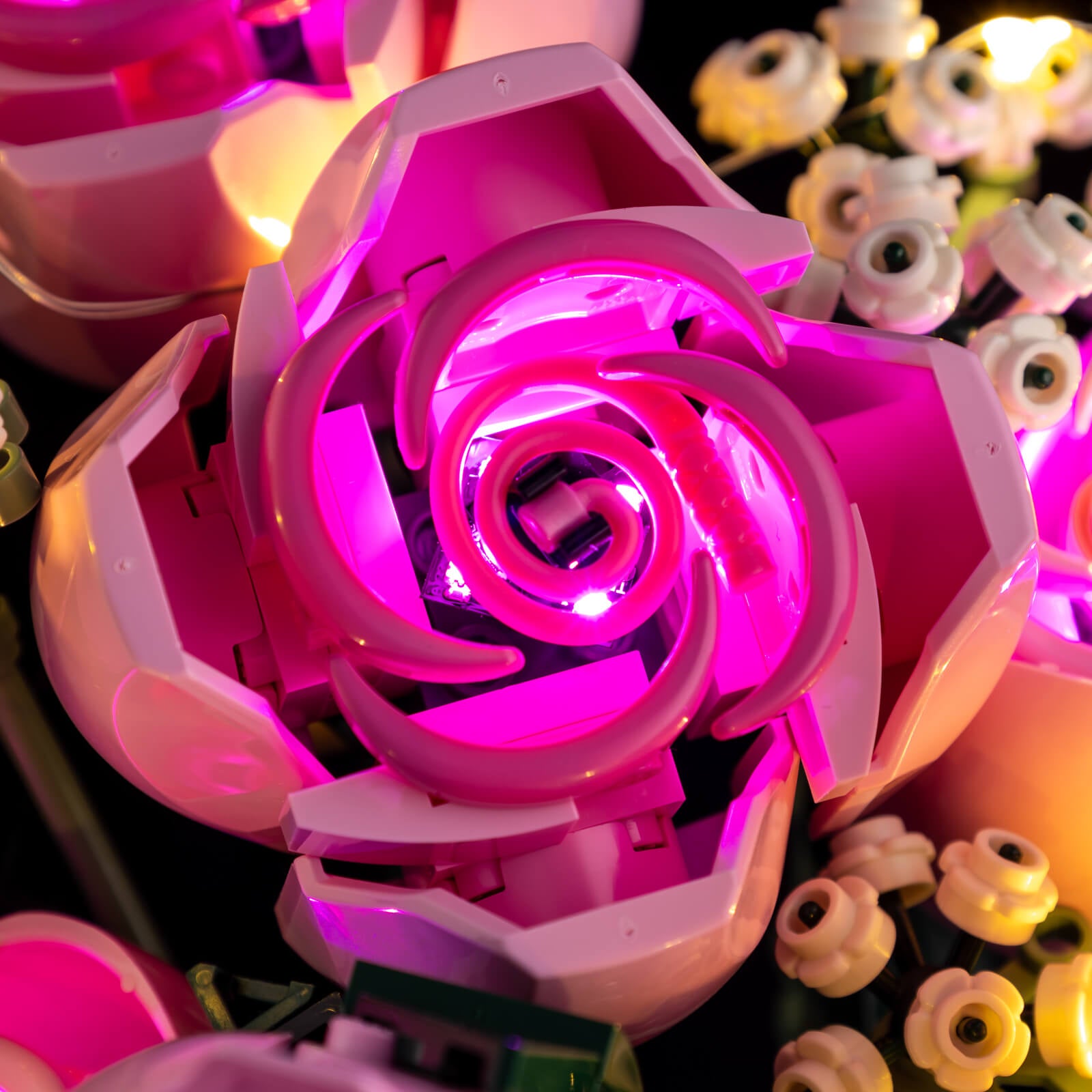 Lego Roses Kit Lego Bouquet of Pink Roses 10374 Light Kit | BrickFans