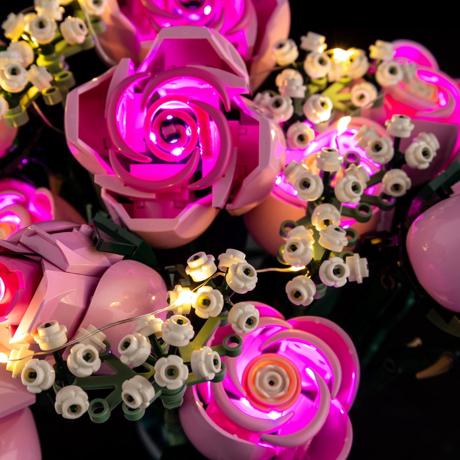 Lego Roses Kit Lego Bouquet of Pink Roses 10374 Light Kit | BrickFans