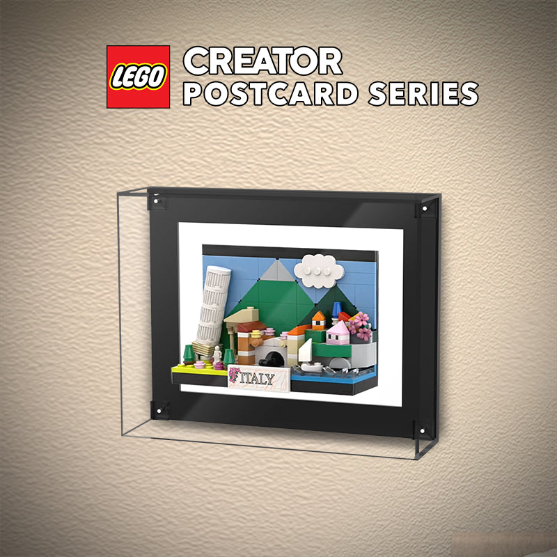 Lego Postcard Series Display Case - Wall-mountable design