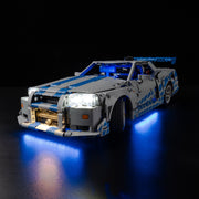 Lego 2 Fast 2 Furious Nissan Skyline GT-R (R34) Car 42210 Light Kit - BrickFans