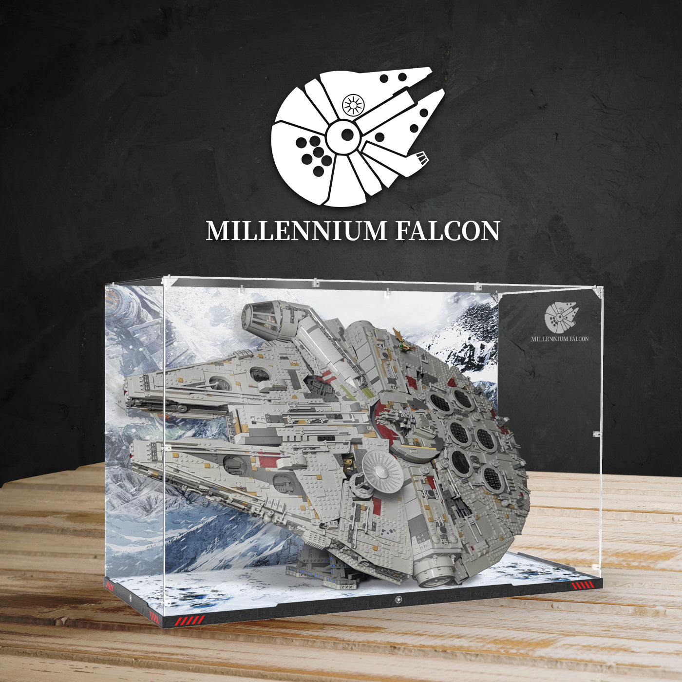 Millennium falcon lego discount 75192 display case