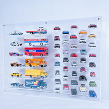 Load image into Gallery viewer, BrickFans Premium 1:64 Diecast Cars Display Case for 38 Cars &amp; Six Haulers, Hot Wheels, Tomica, Matchbox, Siku
