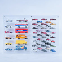 Load image into Gallery viewer, BrickFans Premium 1:64 Diecast Cars Display Case for 38 Cars &amp; Six Haulers, Hot Wheels, Tomica, Matchbox, Siku
