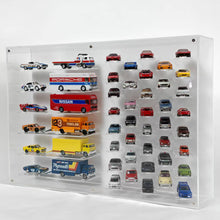Load image into Gallery viewer, BrickFans Premium 1:64 Diecast Cars Display Case for 38 Cars &amp; Six Haulers, Hot Wheels, Tomica, Matchbox, Siku
