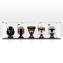 Load image into Gallery viewer, BrickFans Premium Display Case for 5 x Lego Helmets
