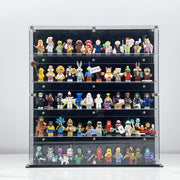 BrickFans Premium 5-Tier Wall Mounted Display Cases for Lego Minifigures - 12 Minifigures Wide - BrickFans
