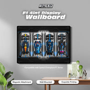 LEGO Speed Champions F1 Race Car 4 in 1 Display Wallboard (Grey and blue tones) - BrickFans