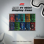 LEGO Speed Champions F1 Race Car 10 in 1 Wall-Mounted Display Case 77242 - 77251 - BrickFans