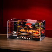 Load image into Gallery viewer, Premium LED 2-in-1 Display Case for LEGO® McLaren F1® Helmets – Piastri &amp; Norris 43017 / 43023

