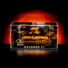 Load image into Gallery viewer, Premium LED 2-in-1 Display Case for LEGO® McLaren F1® Helmets – Piastri &amp; Norris 43017 / 43023
