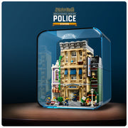 Lego Police Station 10278 Display Case - Crystal blue - BrickFans