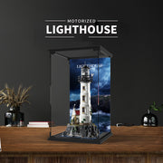 Lego 21335 Motorised Lighthouse Display Case - Assembled Model - BrickFans